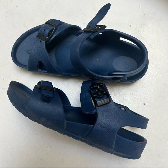 Birkenstock Rio Ankle Strap Sandals Navy Kids Unisex US 11-11.5 / EU 29 EUC - Picture 3 of 8